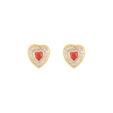 1980s Vintage Valentino Heart Clip-On Earrings