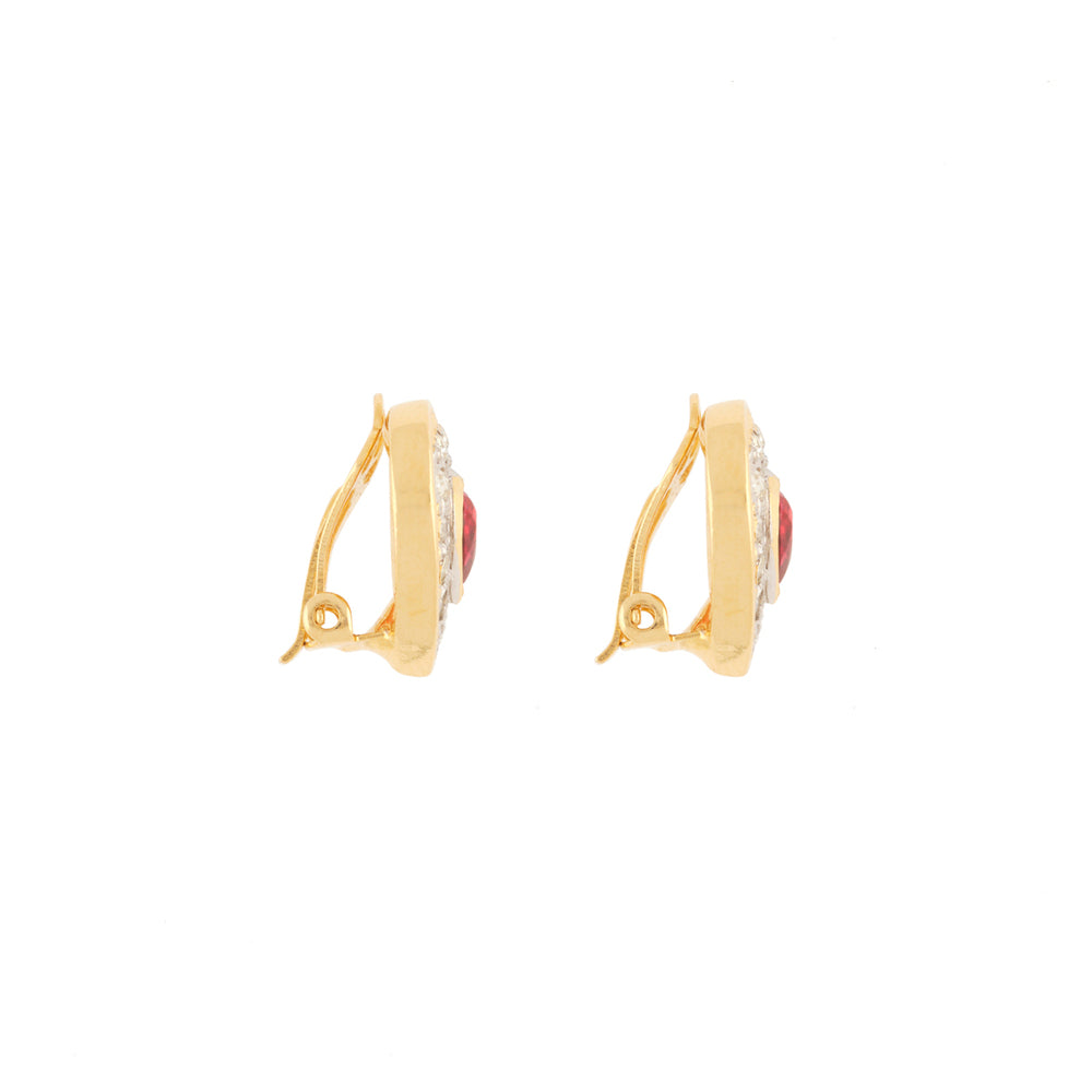 1980s Vintage Valentino Heart Clip-On Earrings