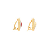 1980s Vintage Valentino Heart Clip-On Earrings