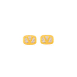 1990s Vintage Valentino V Logo Clip-On Earrings