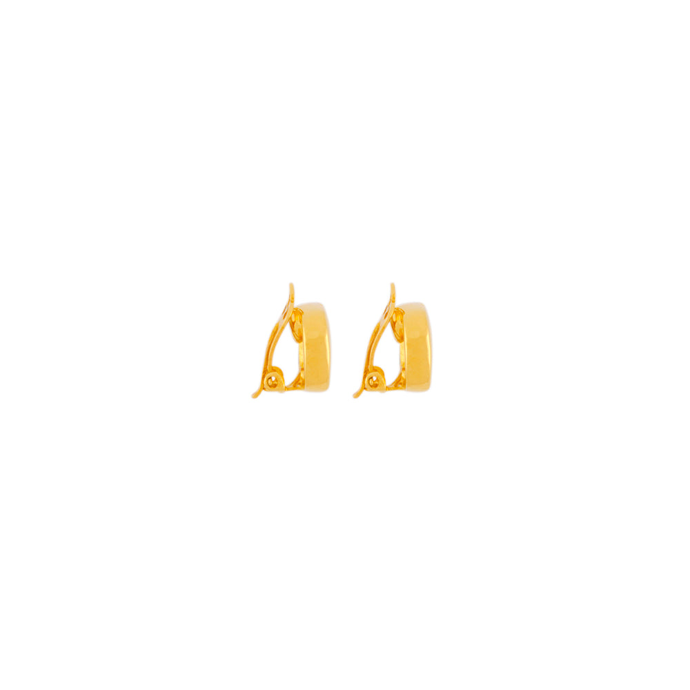 1990s Vintage Valentino V Logo Clip-On Earrings
