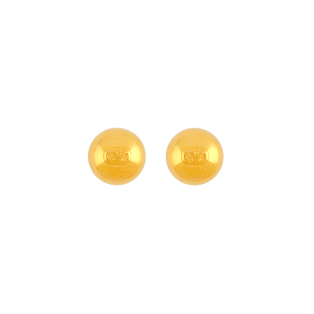 1990s Vintage Valentino Round Clip-On Earrings