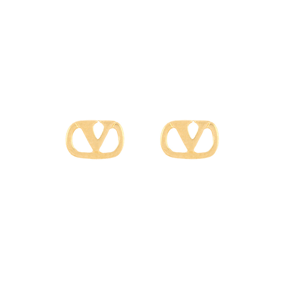 1990s Vintage Logo Clip On Earrings