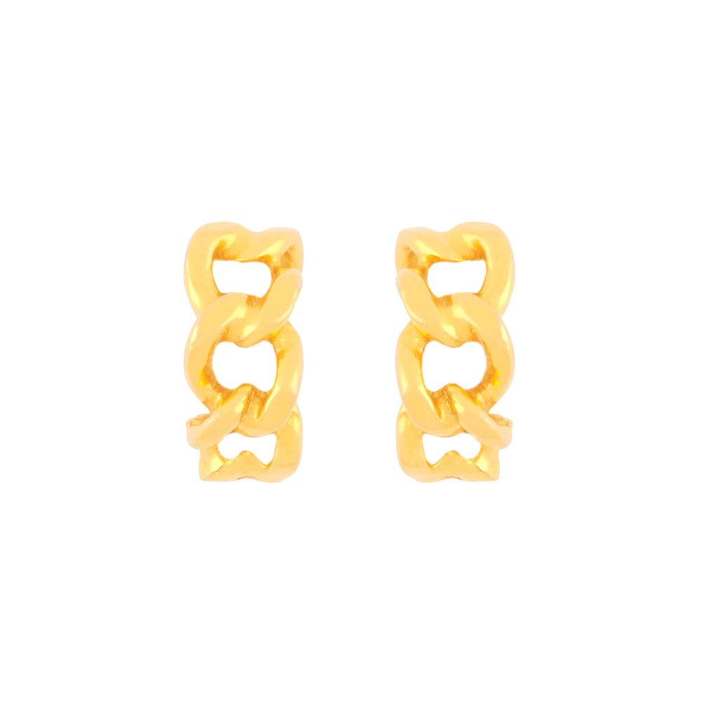 1980s Vintage YSL Chain Knot Clip-On Earrings