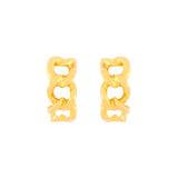 1980s Vintage YSL Chain Knot Clip-On Earrings