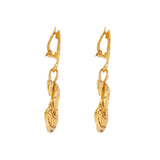 1980s Vintage Chanel Medallion Drop Clip-On Earrings