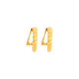 1990s Vintage Valentino Round V Logo Clip-On Earrings