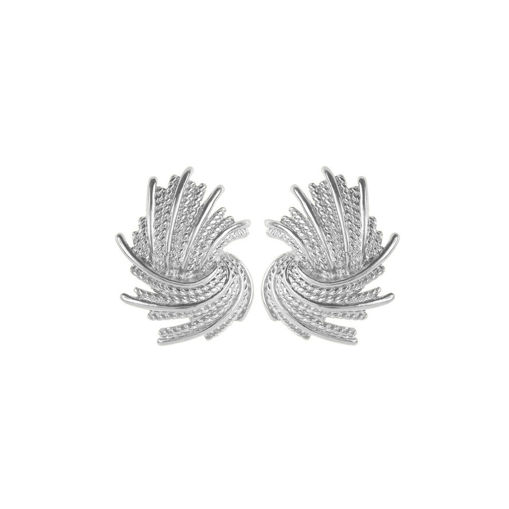 1970s Vintage Monet Swirl Clip-On Earrings