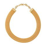 1980s Vintage Monet Mesh Necklace and Hoop Earrings Set