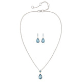 Givenchy Sapphire Clip-On Earring and Necklace Set