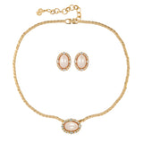 1980s Vintage Christian Dior Necklace and Clip-On Earrings Set