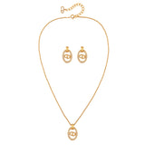 1980s Vintage Christian Dior Necklace And Clip-On Earring Set