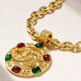 1989 Vintage Byzantine Gripoix Logo Necklace