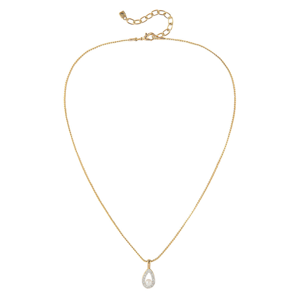 1980s Vintage Nina Ricci Pearl Drop Pendant Necklace