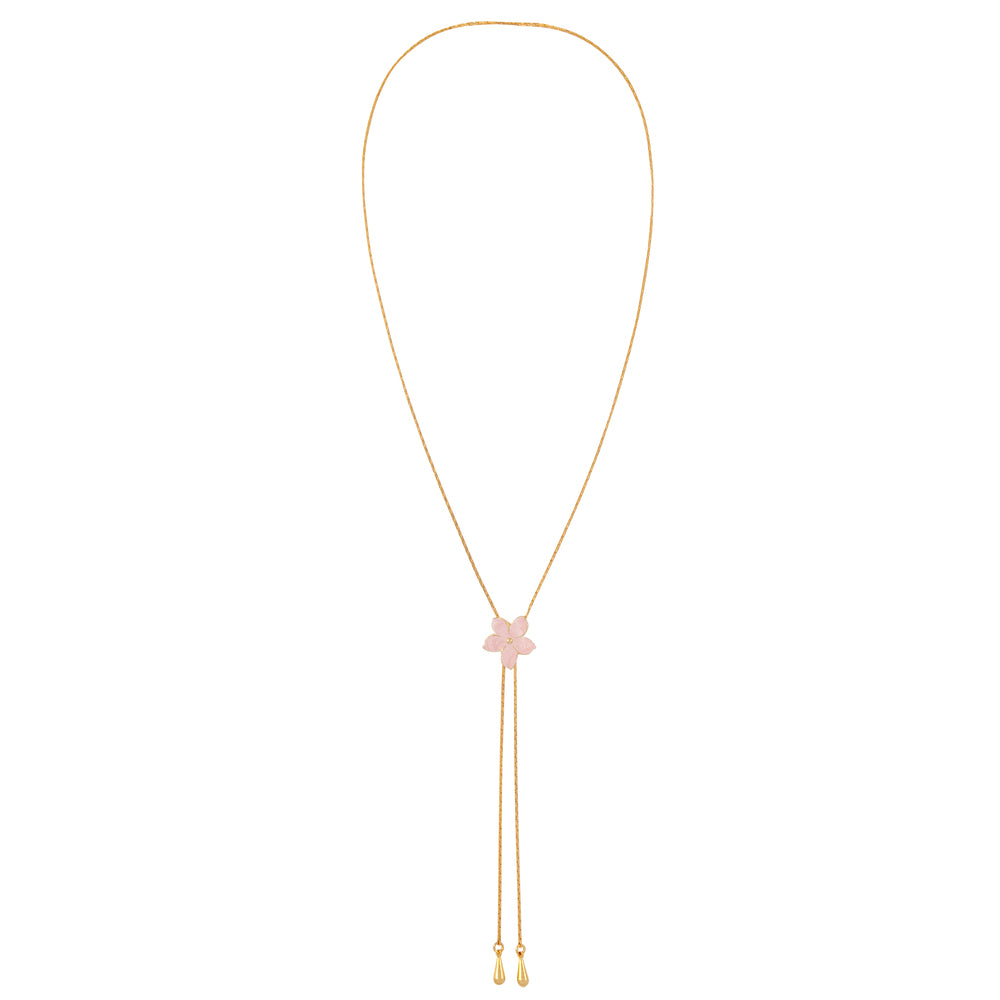 1980s Vintage Floral Lariat Necklace
