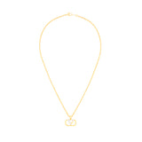 1990s Vintage Valentino V Logo Pendant Necklace