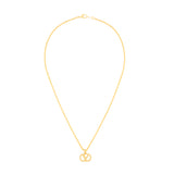 1990s Vintage Valentino V Logo Pendant Necklace