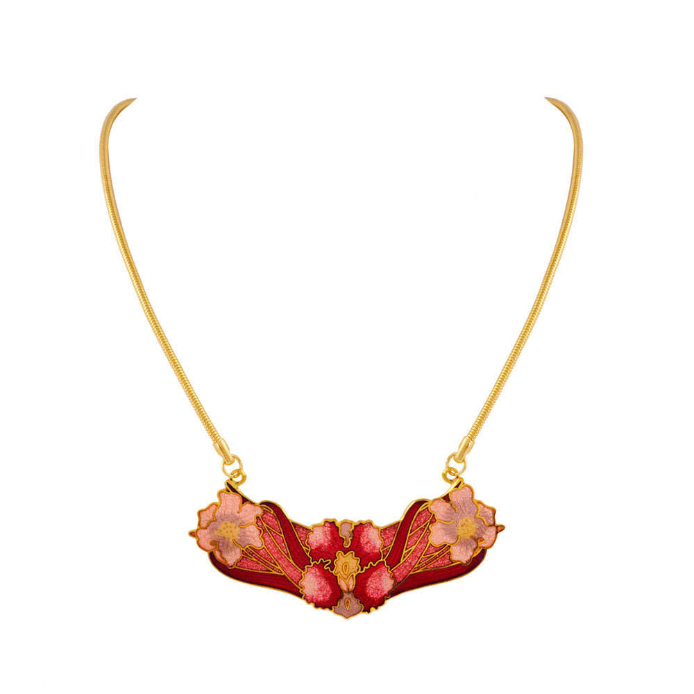 1980s Vintage Cloisonné Necklace