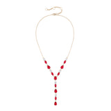 1980s Vintage Givenchy Ruby Red Necklace