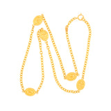 1980s Vintage Chanel Oval Medallion Necklace