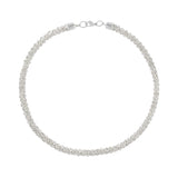 1980s Vintage Silver Plated Crystal Necklace