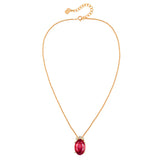 1980s Vintage Christian Dior Ruby Red Pendant Necklace