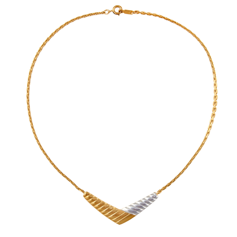 1980s Vintage Mixed Metal Necklace