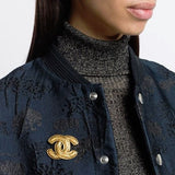 1980s Vintage Statement Chanel Quilted Brooch