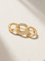 1970s Vintage Christian Dior Linked Bar Brooch