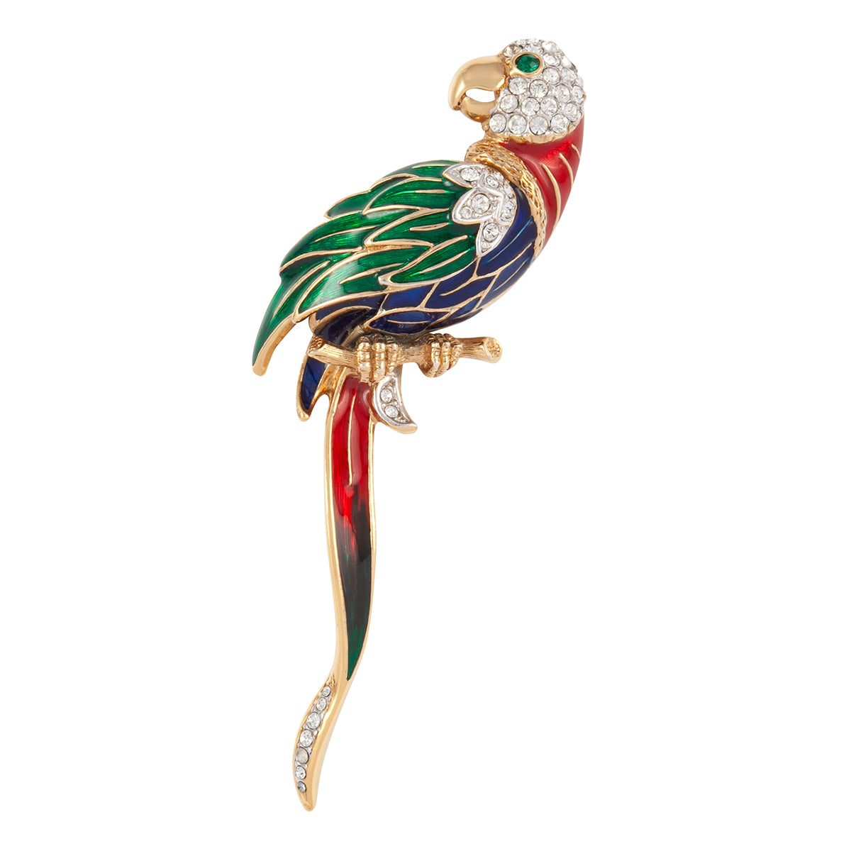 1980s Vintage Attwood & Sawyer Parrot Brooch