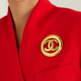 1980s Vintage Chanel Medallion Brooch
