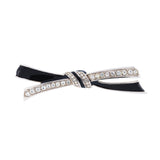 1980s Givenchy Crystal bow shaped Brooch