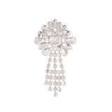 1970s Vintage Drop Crystal Brooch