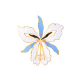 1980s Vintage Cloisonné Orchid Brooch
