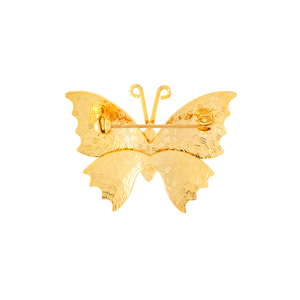 1980s Vintage Cloisonné Butterfly Brooch