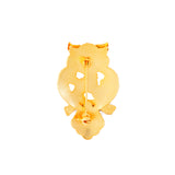 1980s Vintage Cloisonné Owl Brooch