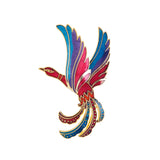 1980s Vintage Cloisonné Paradise Bird  Brooch