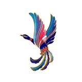 1980s Vintage Cloisonné Paradise Bird  Brooch