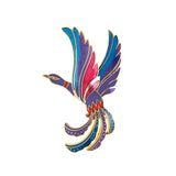 1980s Vintage Cloisonné Paradise Bird  Brooch