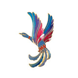 1980s Vintage Cloisonné Paradise Bird  Brooch