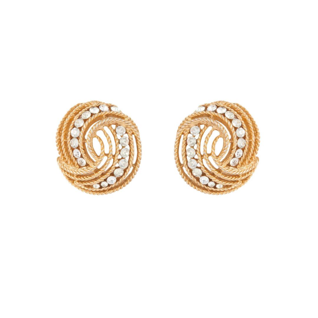 1960s Vintage Trifari Cavalcade Clip-On Earrings