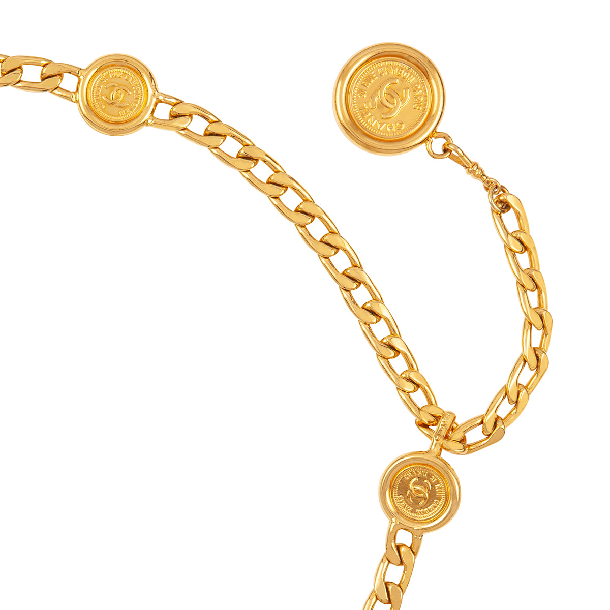 1980s Chanel CC Medallion Belt