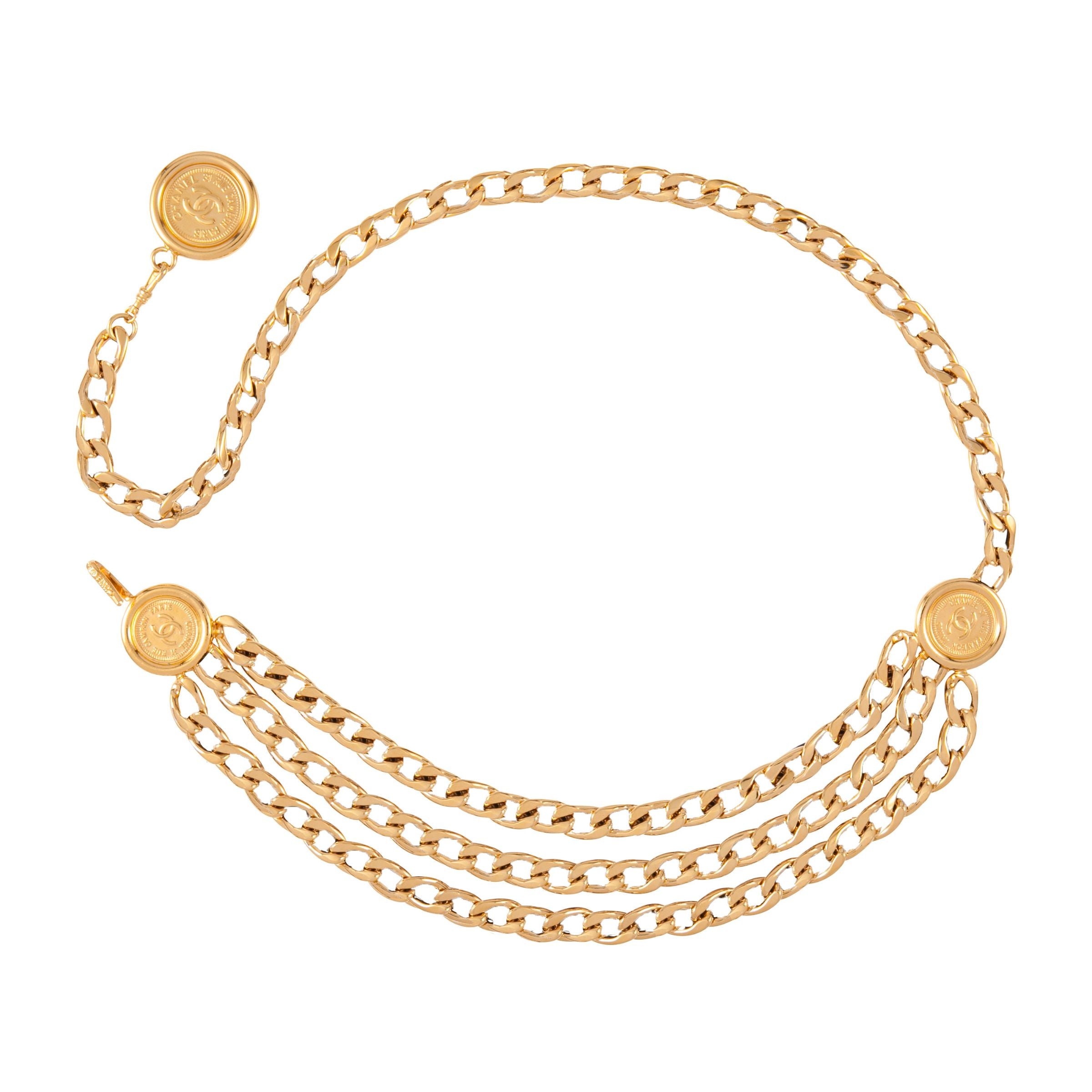 1980s Vintage Chanel Chain Belt