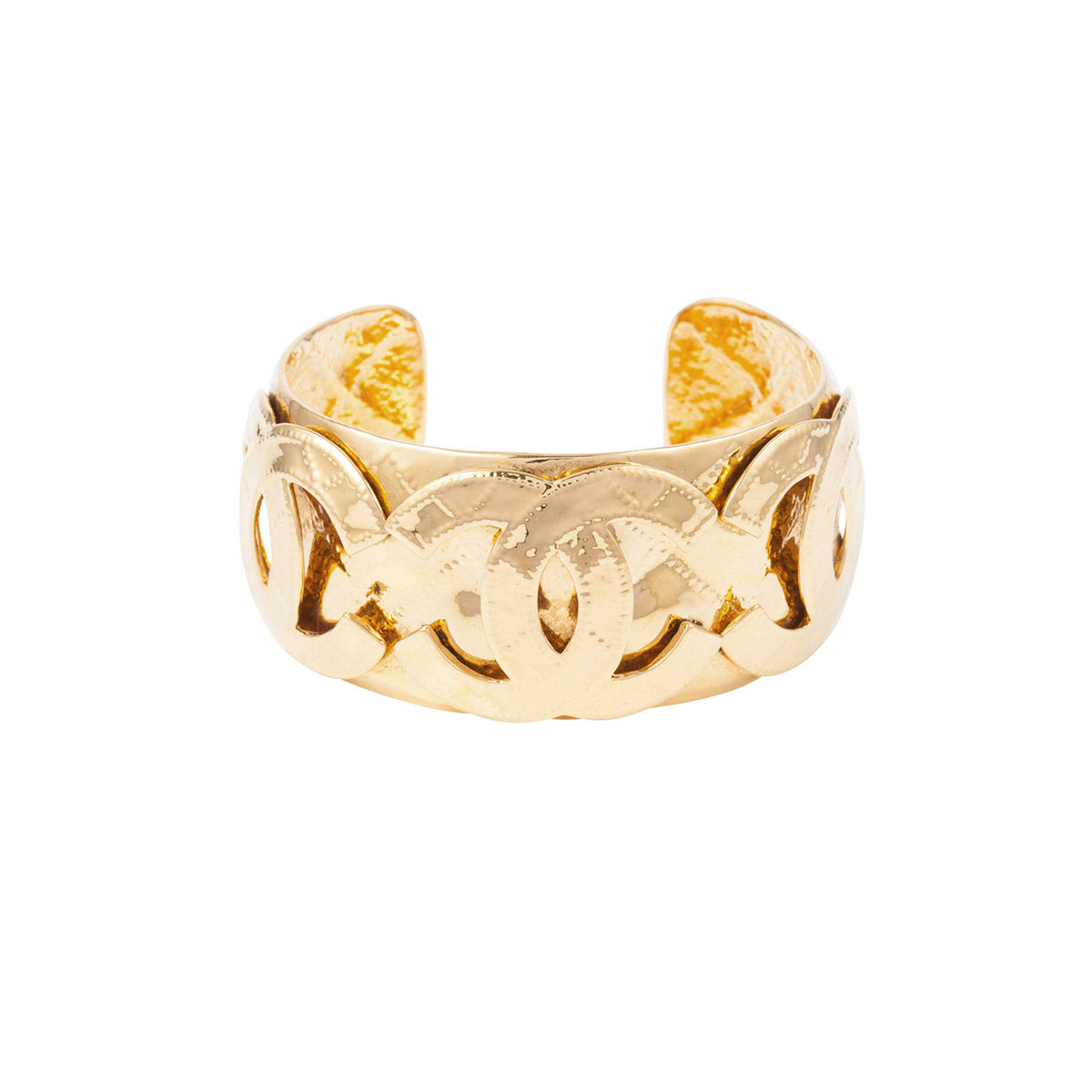 1994 Vintage Chanel Quilted Logo Bangle
