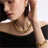 1980s Vintage Monet Chain Link Set