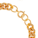 1980s Vintage Gold Plated Curb Chain Bracelet