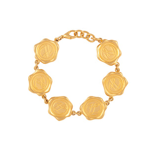 1980s Vintage Karl Lagerfeld Medallion Bracelet