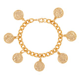 1990s Vintage Coin Charm Bracelet