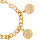 1990s Vintage Coin Charm Bracelet