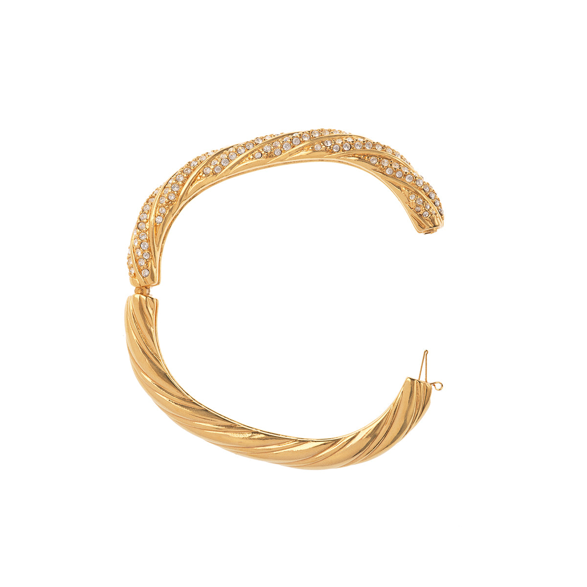 1980s Vintage 23ct Gold Plated Swarovski Bangle